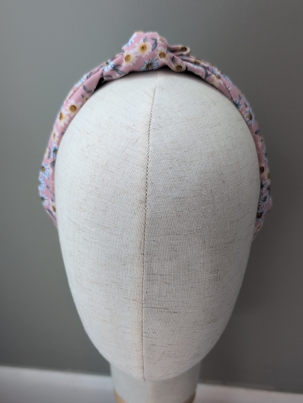 Pink Floral Knotted Headband - Picture 2 of 4